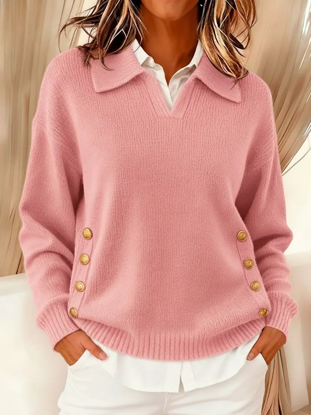 Vynette™ | Jersey de cuello en V con cuello