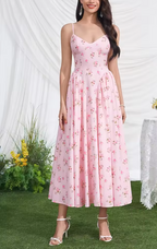 Vestido Eila Print – Rosa Claro