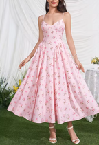 Vestido Eila Print – Rosa Claro