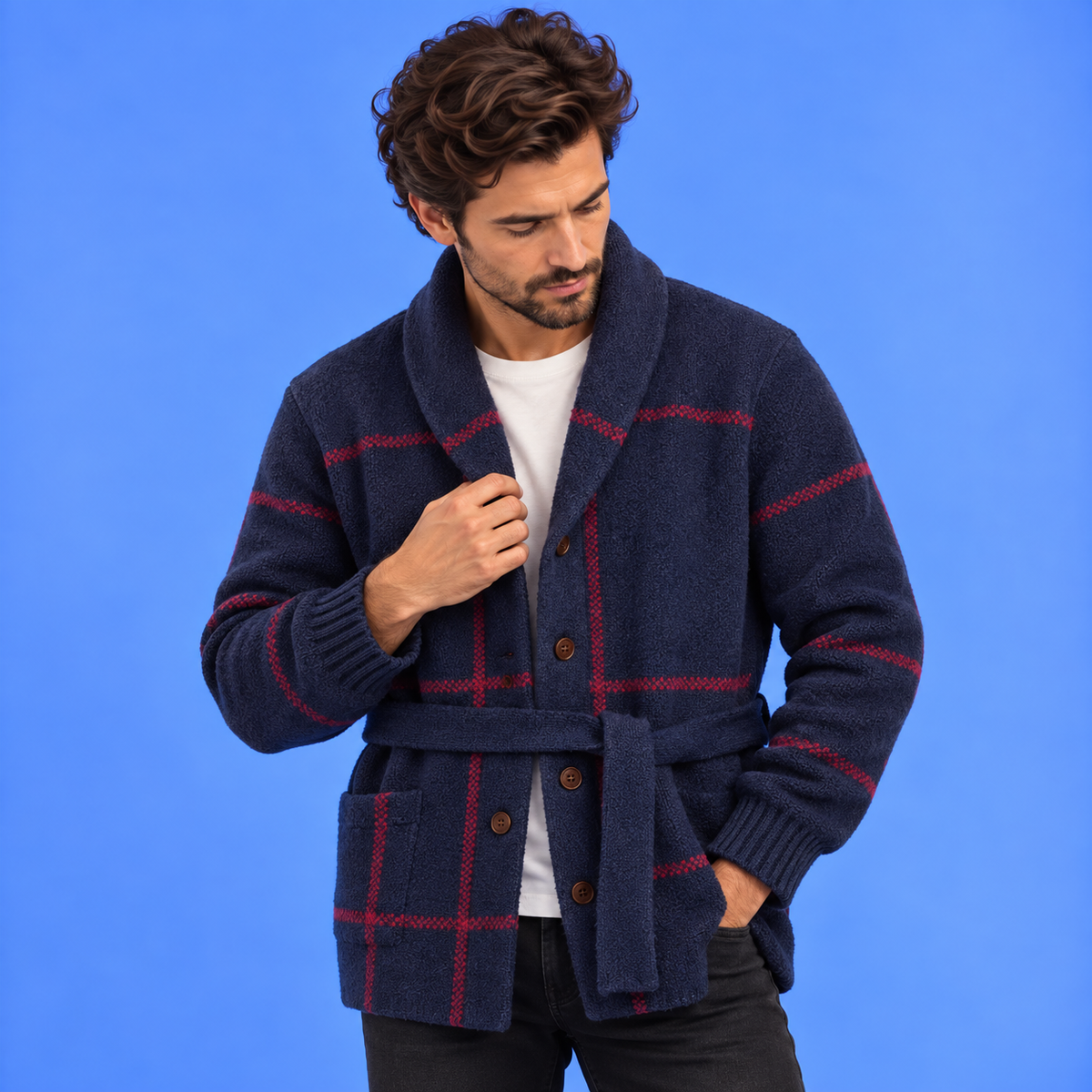 Rom™ | Chaqueta de punto con cinturón