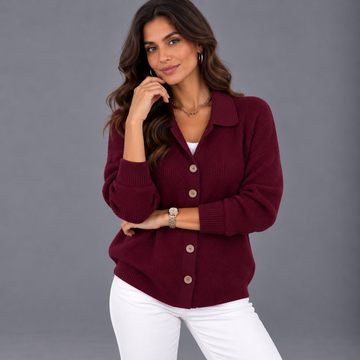 Vivelle™ | Jersey holgado con cuello en V