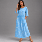 Vestido casual de mujer con estampado floral
