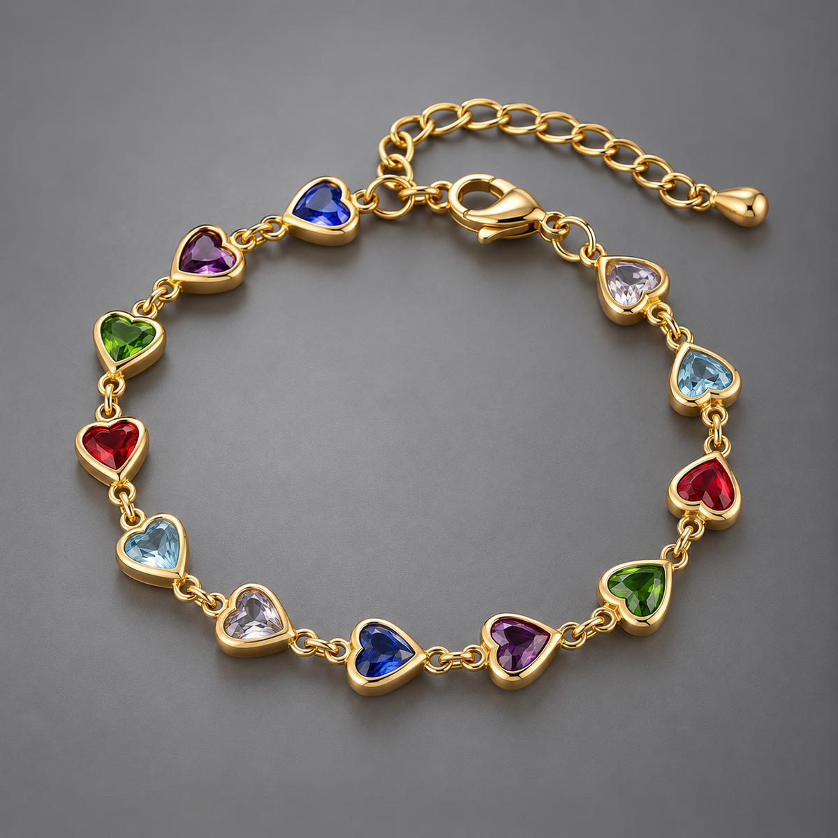 Pulsera única con forma de corazón