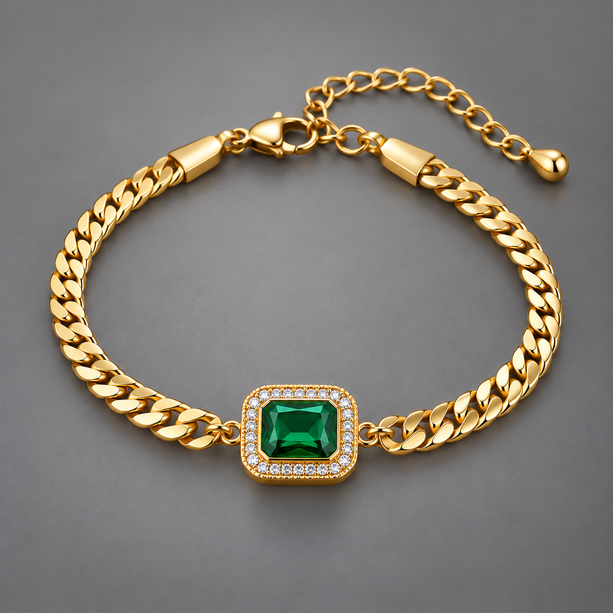 Collar verde Joana Grøn con esmeralda