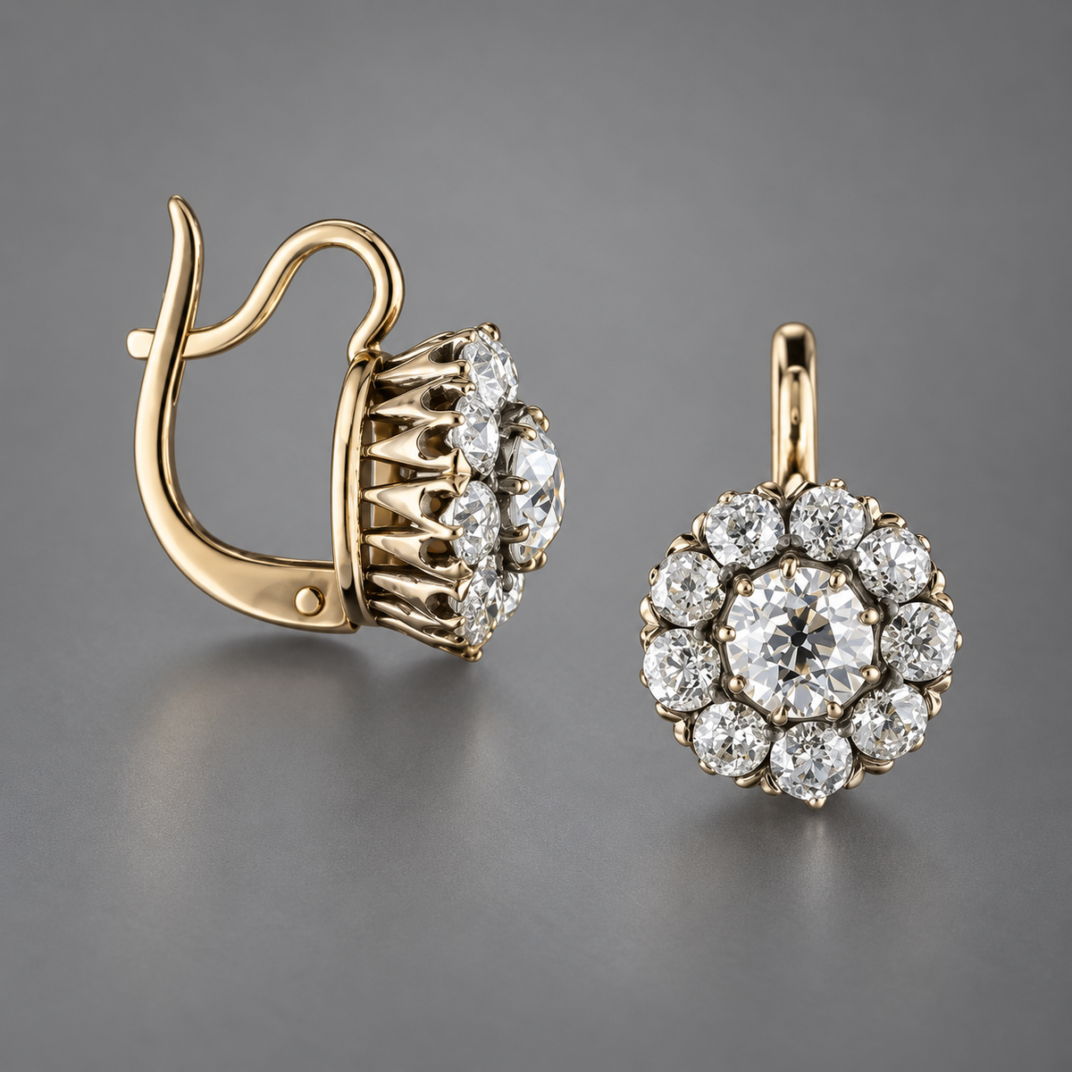 Pendientes vintage de oro