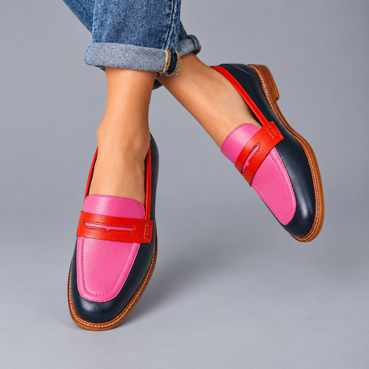 Mocasín Violeta Combinado