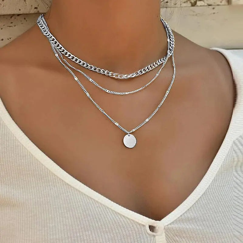 Collar bañado en oro y plata