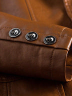 Jonas™ | Chaqueta de cuero color caramelo