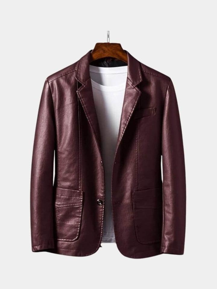 Jonas™ | Chaqueta de cuero color caramelo