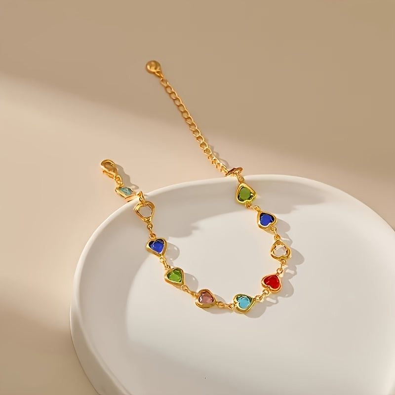 Pulsera única con forma de corazón