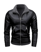 Mateo™ | Chaqueta de cuero elegante de felpa