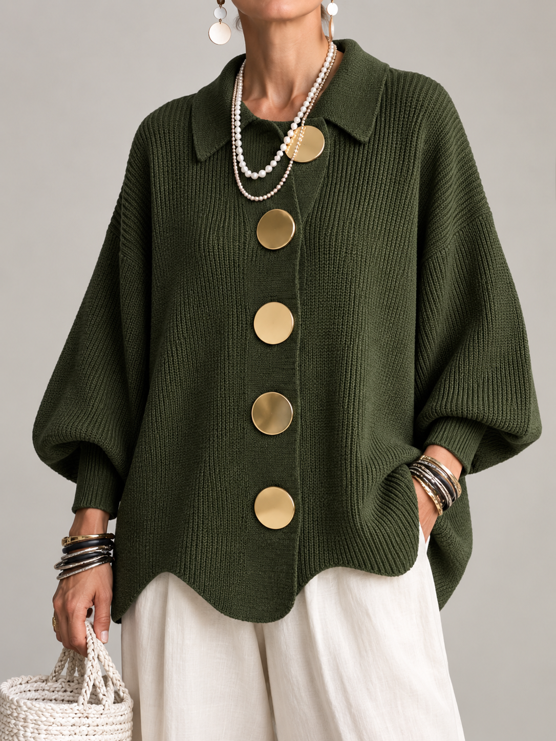 Ardelle™ | Cárdigan Oversize con Cuello