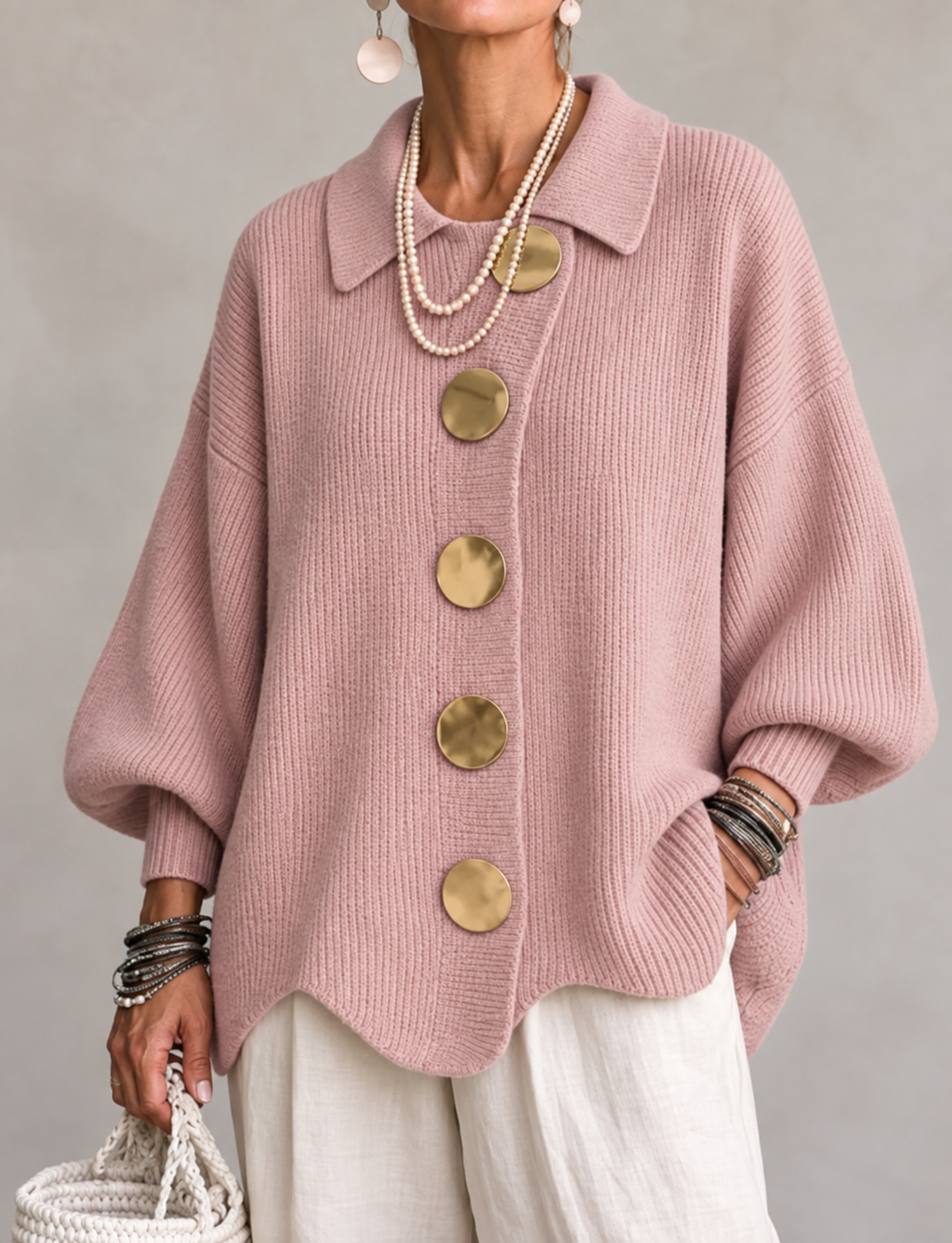 Ardelle™ | Cárdigan Oversize con Cuello
