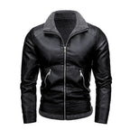 Mateo™ | Chaqueta de cuero elegante de felpa