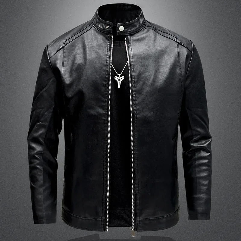 Miguel™ | Chaqueta de cuero elegante estilo hombre motociclista