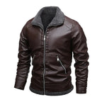 Mateo™ | Chaqueta de cuero elegante de felpa