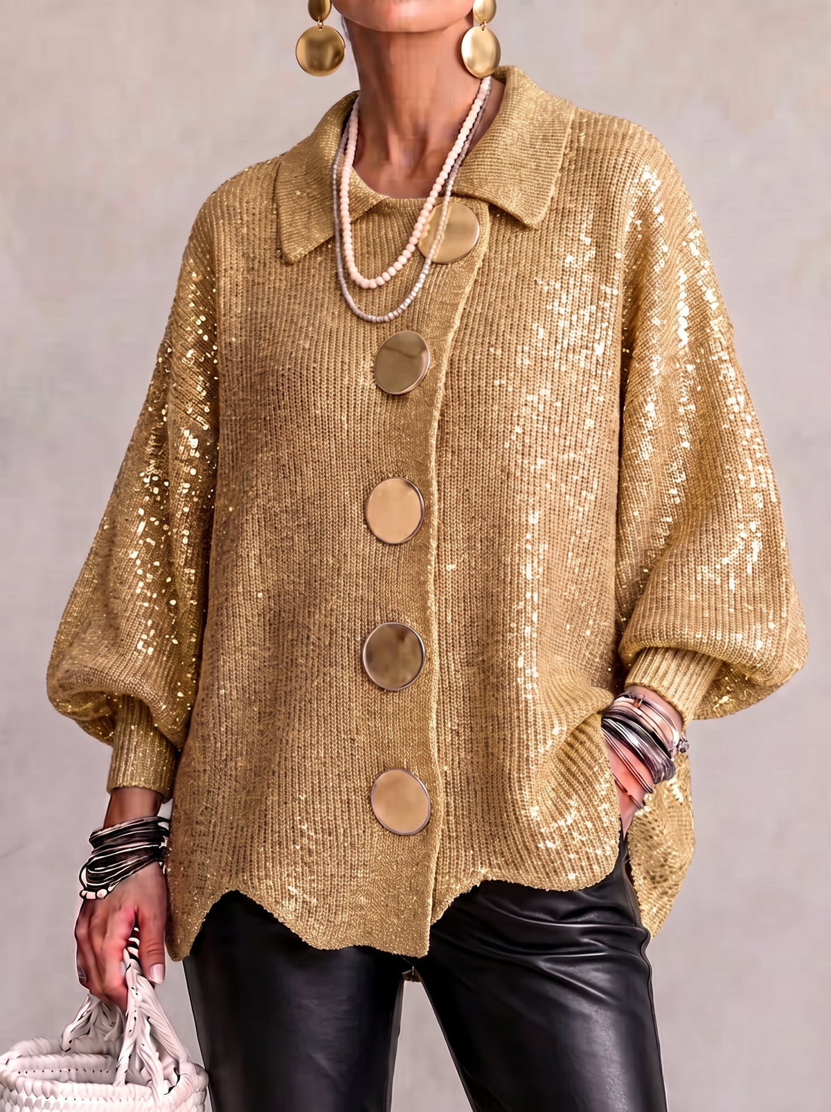 Ardelle™ | Cárdigan Oversize con Cuello